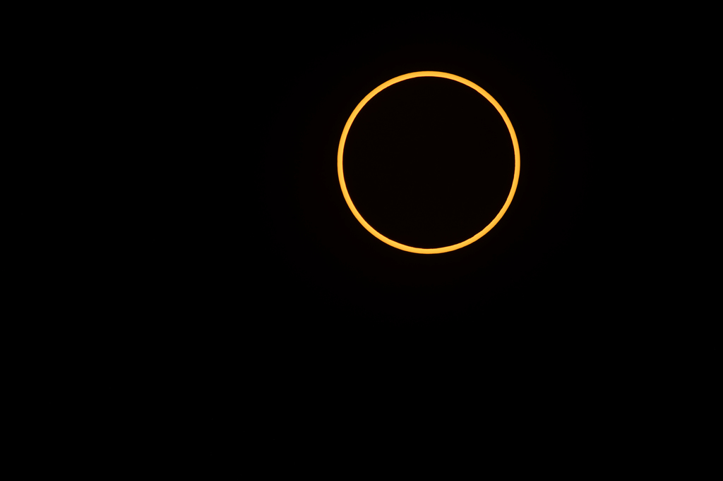 Éclipse annulaire du 14 octobre 2023, photographie NASA / Jim Spann